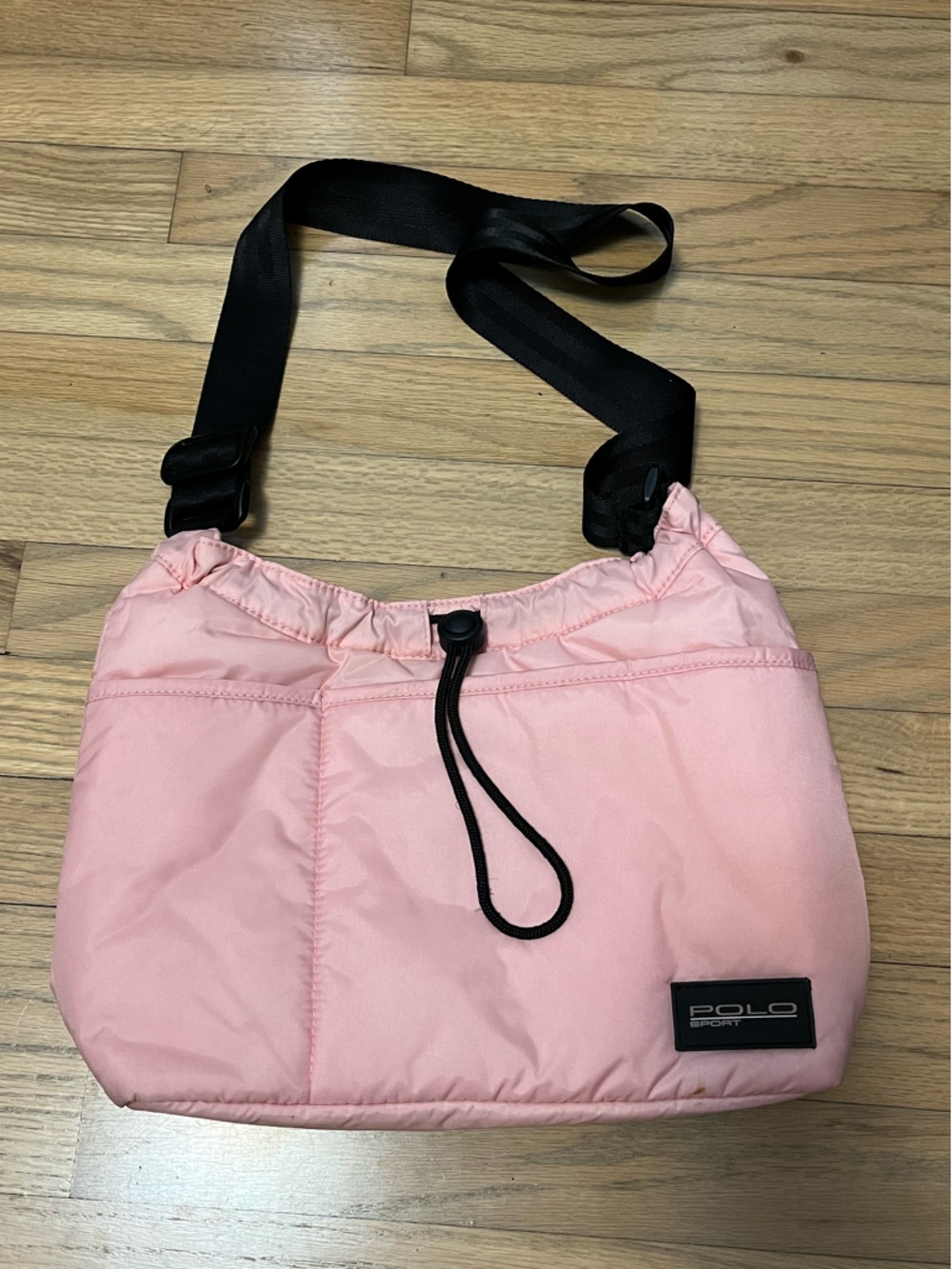 Vintage 90s Polo by Ralph Lauren Light Pink Quilted Shoulder Bag
